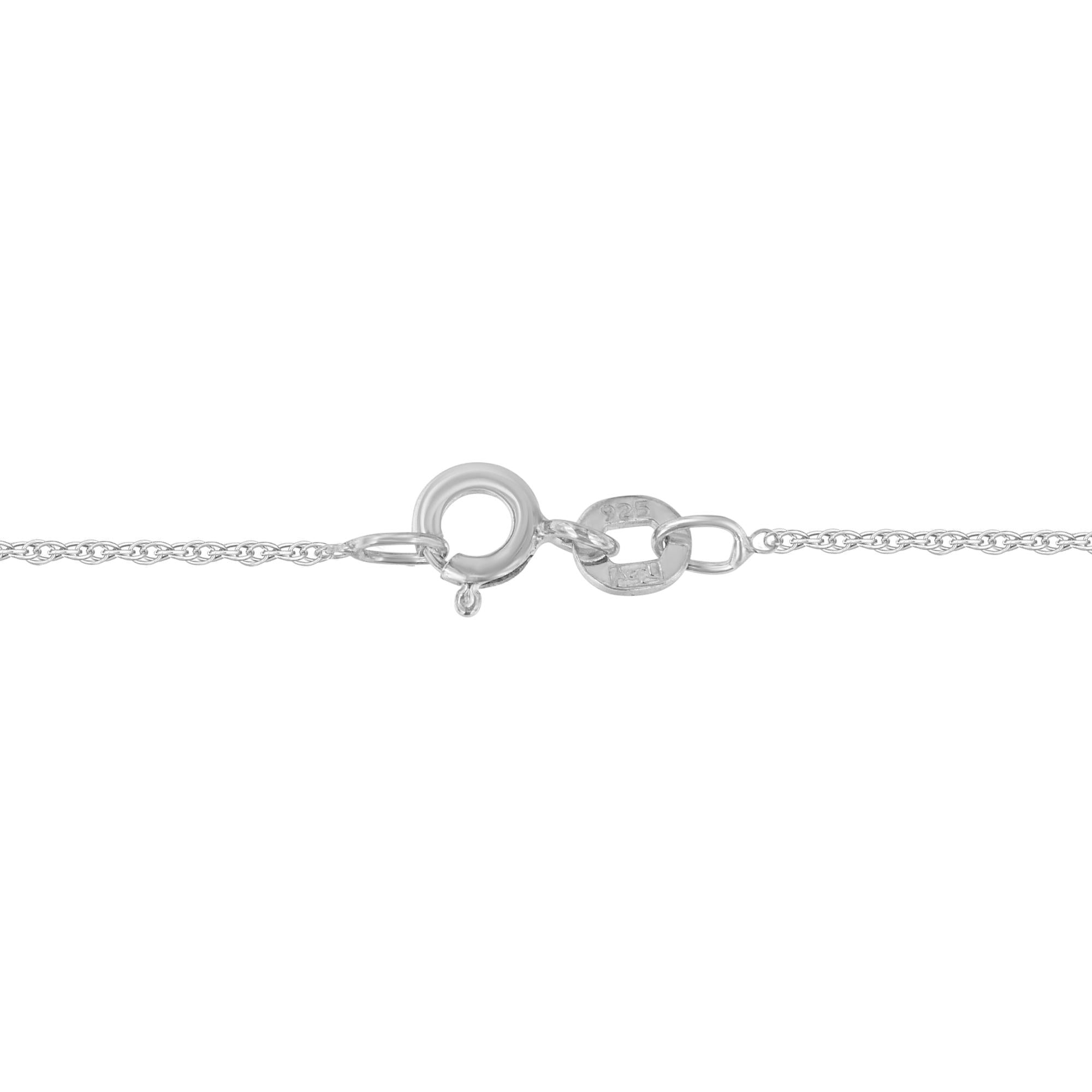 .925 Sterling Silver Diamond Accented Three Circle Frame 18" Pendant Necklace (I-J Color, I2-I3 Clarity)