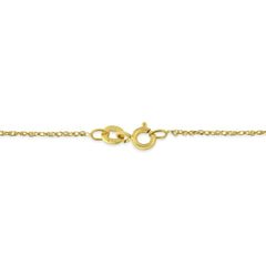 10K Yellow Gold over .925 Sterling Silver Diamond Accented Heart Angel Wing Key to Heaven 18" Rope Chain Pendant Necklace (H-I Color, I2-I3 Clarity)