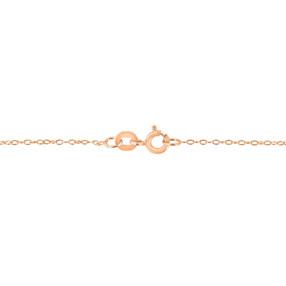 AGS Certified 10K Rose Gold 1/5 Cttw Bezel Set Round Diamond Solitaire 16-18" Adjustable Pendant Necklace (H-I Color, VS1-VS2 Clarity)