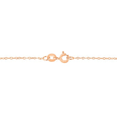 AGS Certified 10K Rose Gold 1/5 Cttw Bezel Set Round Diamond Solitaire 16-18" Adjustable Pendant Necklace (H-I Color, VS1-VS2 Clarity)