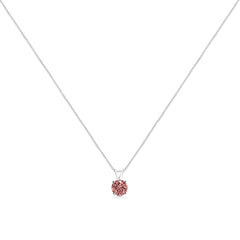 14K White Gold 1/2 Cttw Round Brilliant Cut Lab Grown Diamond 4 Prong Solitaire Pendant Necklace