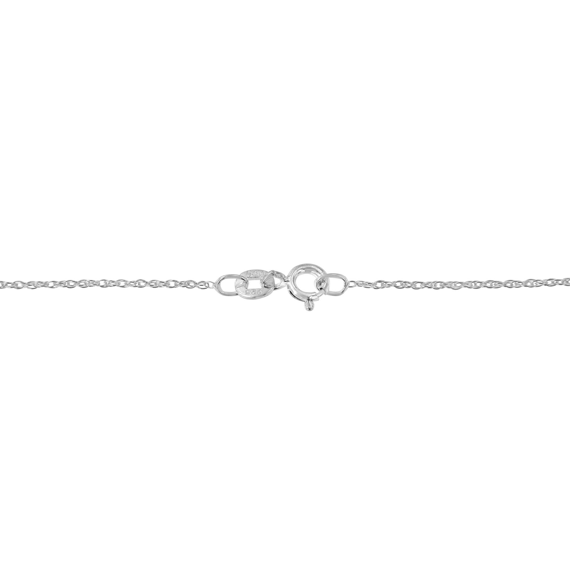 .925 Sterling Silver 3/8 Cttw Round-Cut Diamond Cross 18" Pendant Necklace (I-J Color, I2-I3 Clarity)