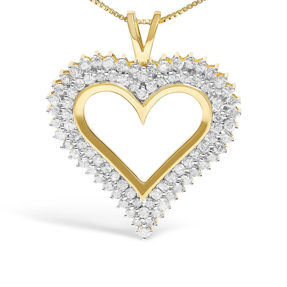 .925 Sterling Silver Diamond Heart 18" Pendant Necklace (I-J Color, I2-I3 Clarity)