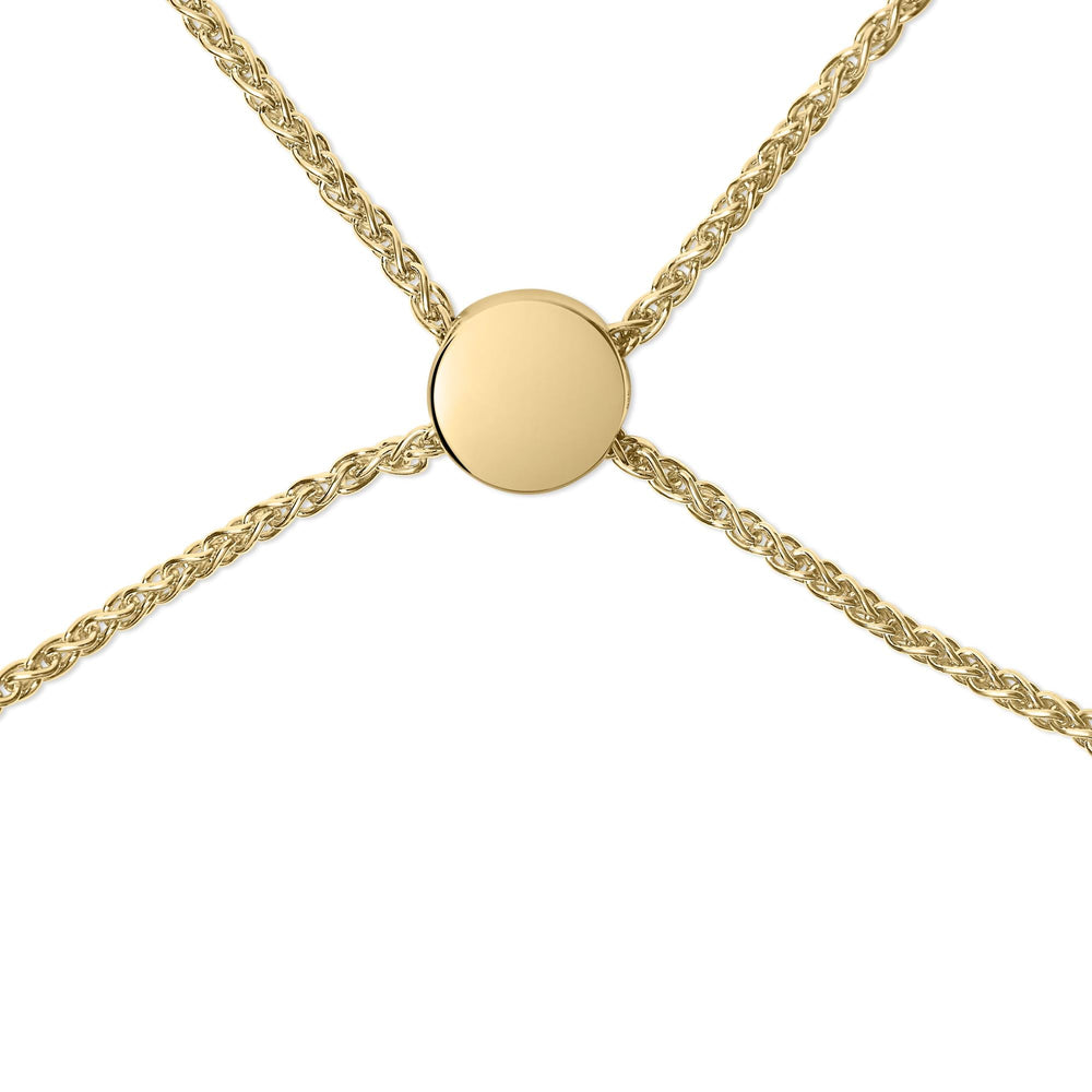 Gold Vermeil Diamond Accent Cross Lariat Bolo Bracelet