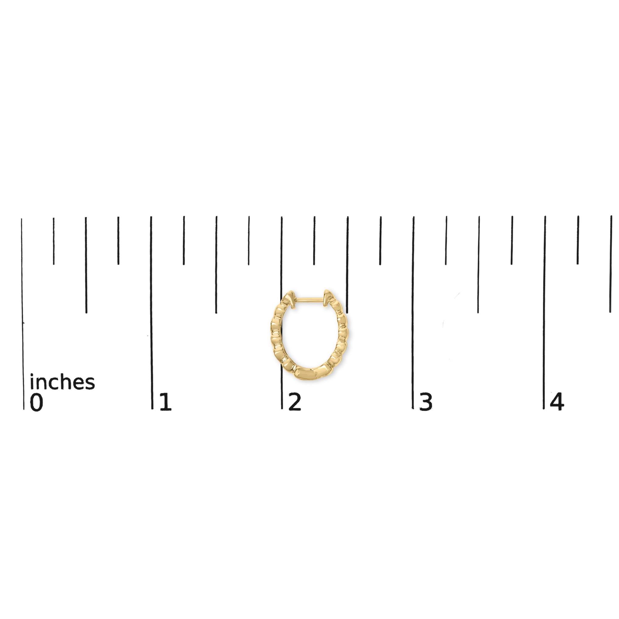 Gold Vermeil Diamond Accent Mini Heart Hoop Earring