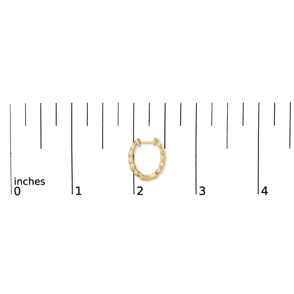 Gold Vermeil Diamond Accent Mini Heart Hoop Earring