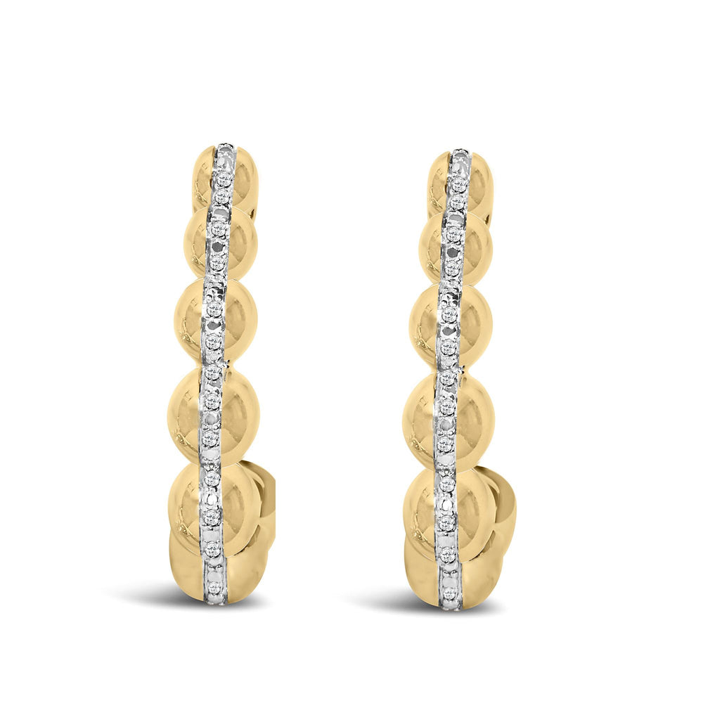 Gold Vermeil Diamond Accent Bold Earring