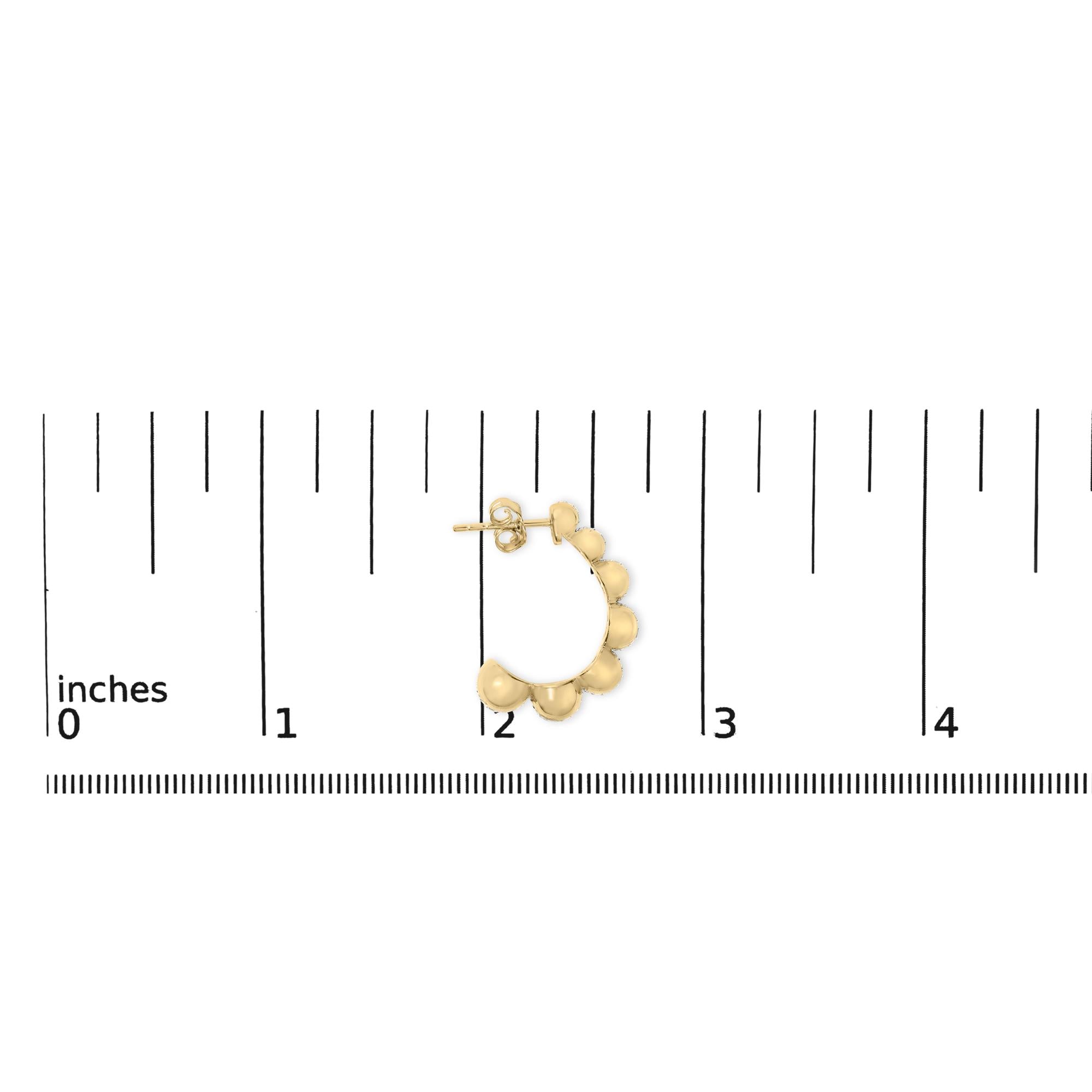 Gold Vermeil Diamond Accent Bold Earring