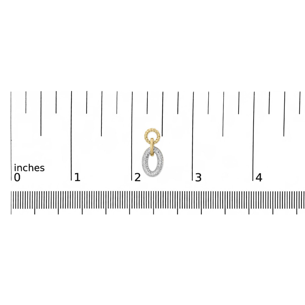 Gold Vermeil 1/10 Cttw Diamond Oval Link Earrings