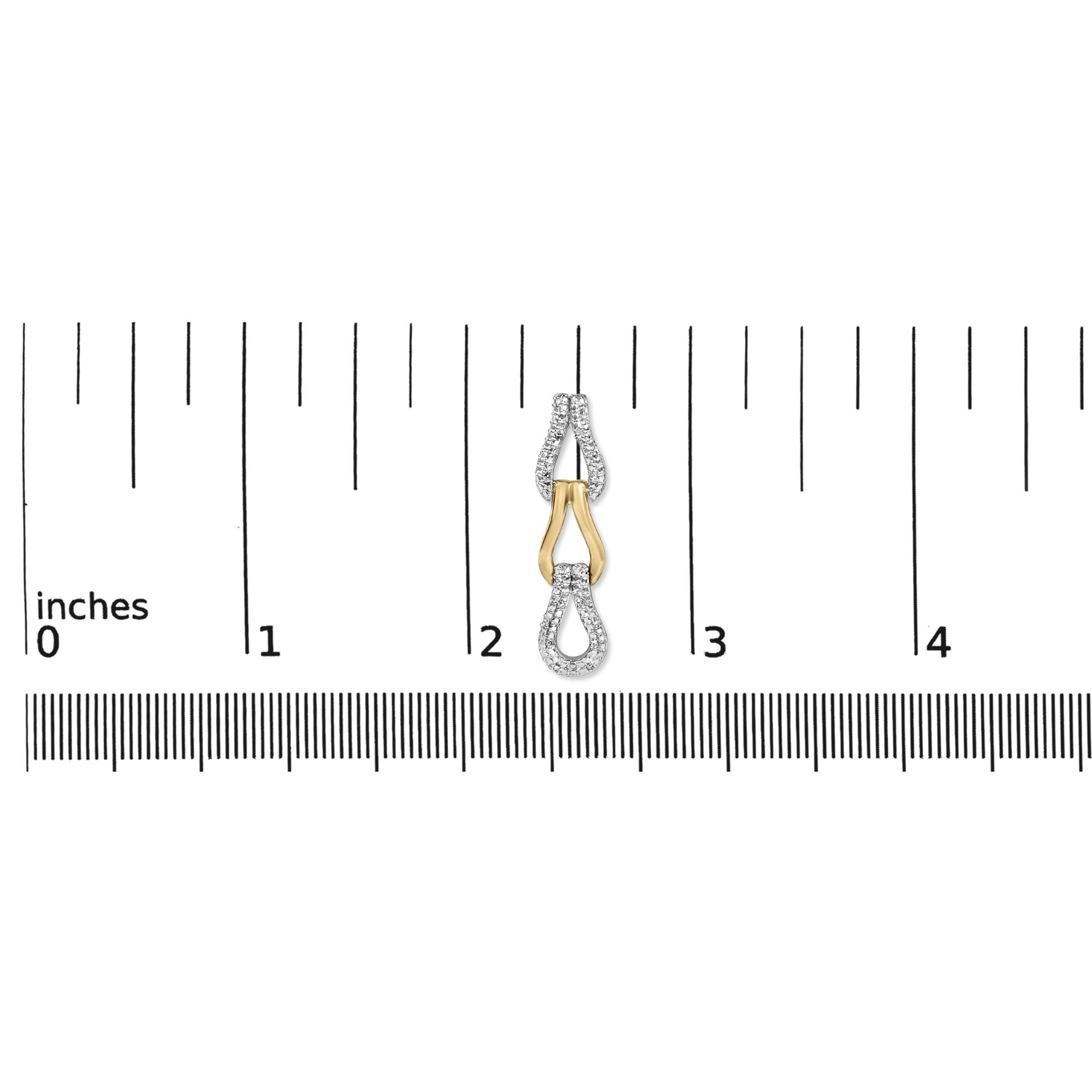 Gold Vermeil 1/10 Cttw Diamond Bold Knot Link Earring