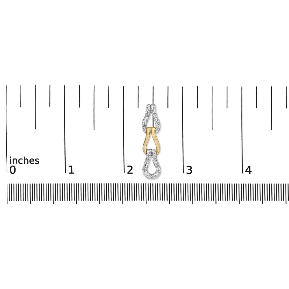 Gold Vermeil 1/10 Cttw Diamond Bold Knot Link Earring
