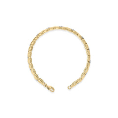 Gold Vermeil Plated Sterling Silver 1/7 Cttw Diamond Panther Link Bracelet