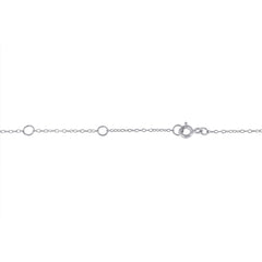 Sterling Silver Treated Diamond By Yard Necklace (3/4 cttw, Blue Color, I2-I3 Clarity)