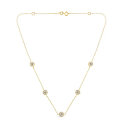 Sterling Silver Diamond Station Necklace (1/2 cttw, K-L Color, I2-I3 Clarity)