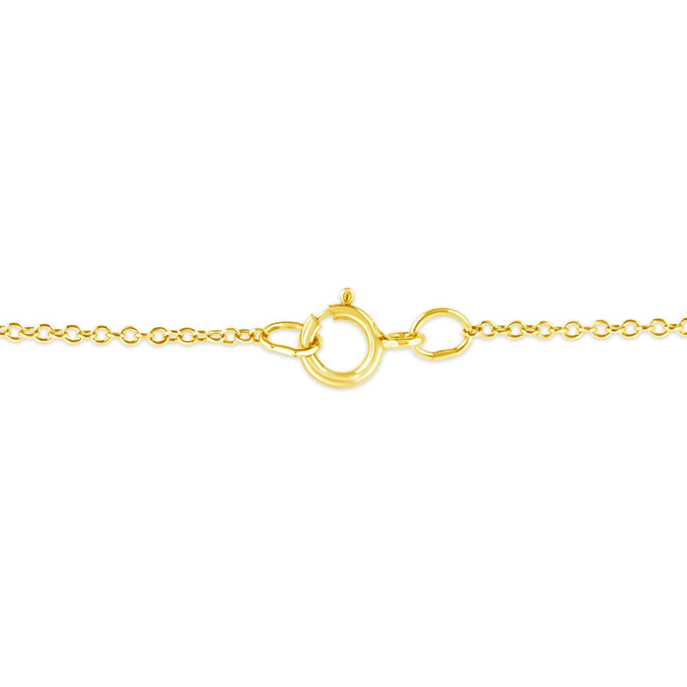 10K Yellow Gold Plated .925 Sterling Silver 1/10 Cttw Miracle Set Round Diamond 18" Pendant Necklace - Choice of Shapes