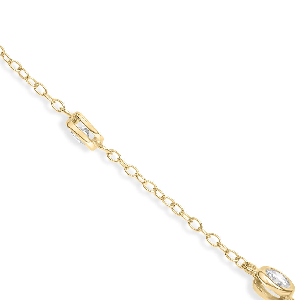 10K Gold Diamond Station Necklace (1 cttw, J-K Color, I1-I2 Clarity)