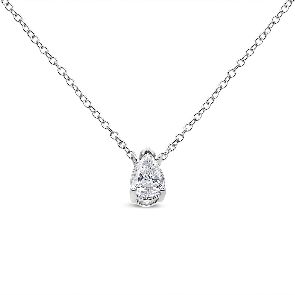 .925 Sterling Silver Miracle Set Princess-Cut Diamond Solitaire Stud Earrings (H-I Color, I1-I2 Clarity)