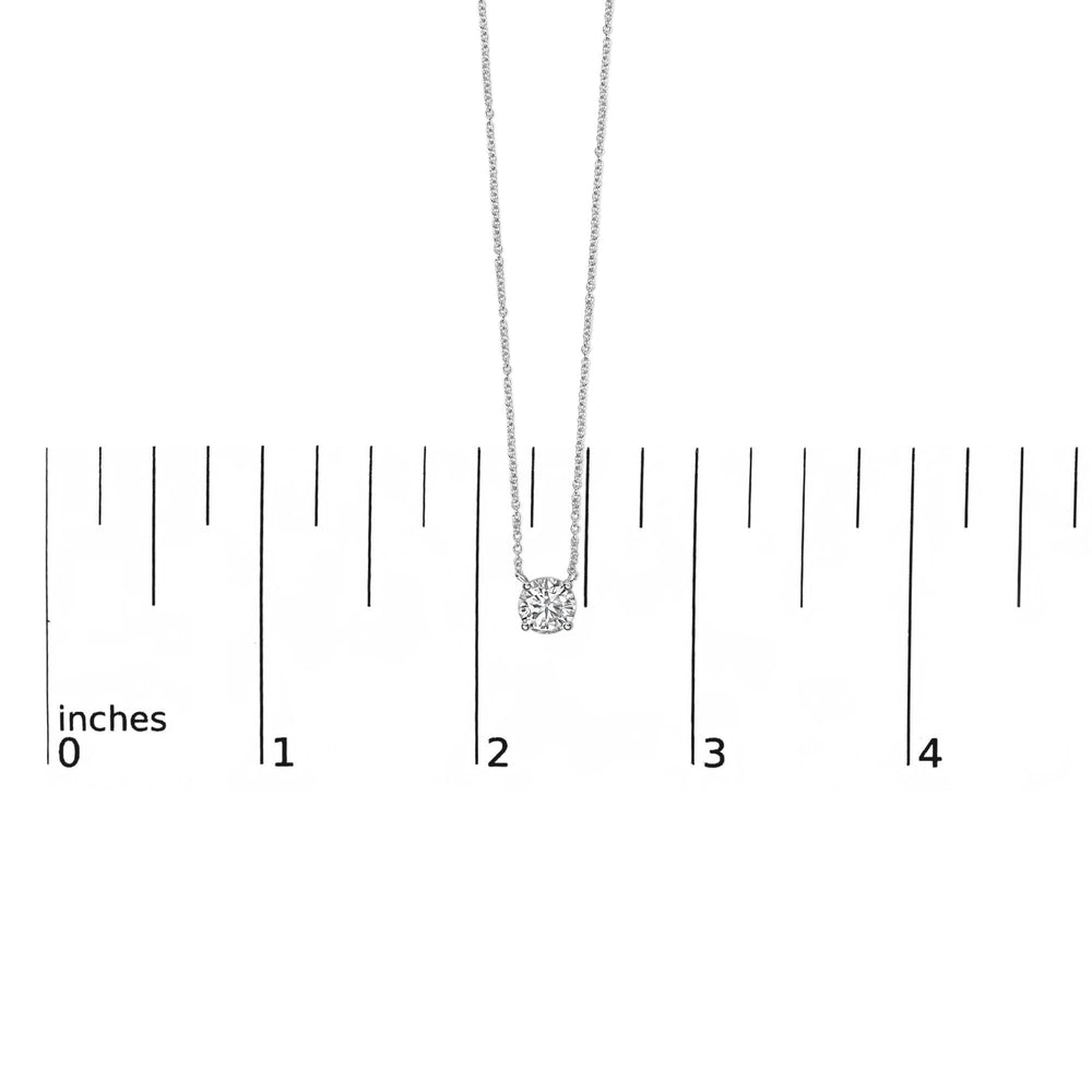 14K White Gold 1.00 Cttw Lab Grown Diamond Solitaire Pendant
