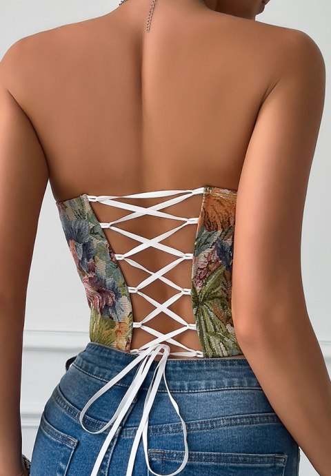 Garden-Inspired Lace-Up Bustier