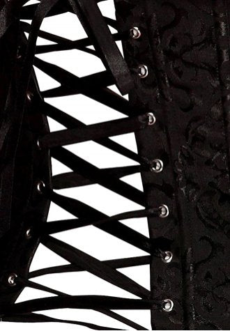 Plus Size Brocade Floral Underbust Corset