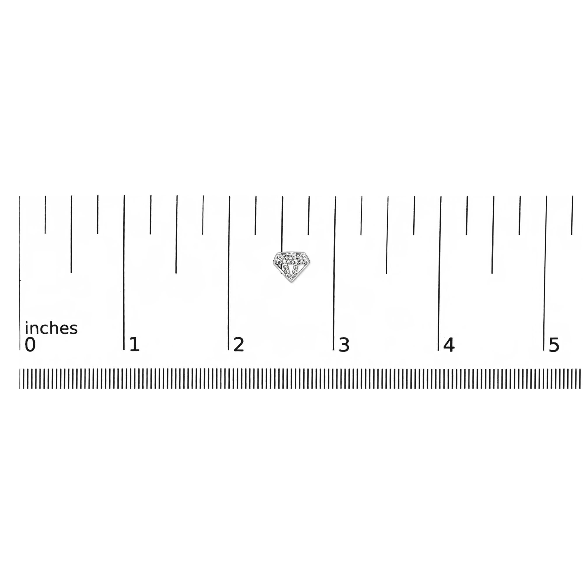 Sterling Silver 1/6 Cttw Diamond Motif Stud Earrings