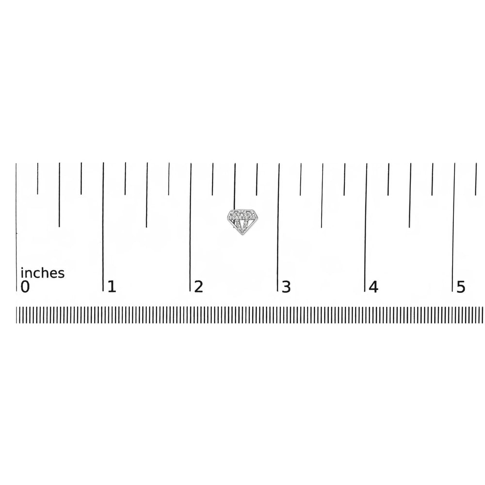 Sterling Silver 1/6 Cttw Diamond Motif Stud Earrings