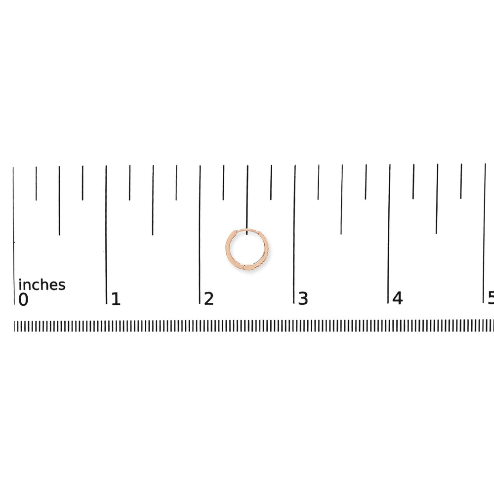 14K Gold 1/5 CTW Diamond Huggie Hoop Earrings