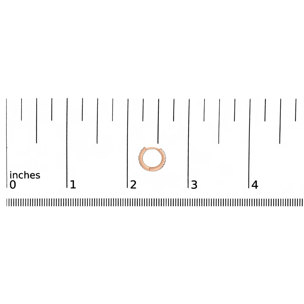 10K Gold 1/4 Cttw Diamond Double Sided Huggie Hoop Earrings