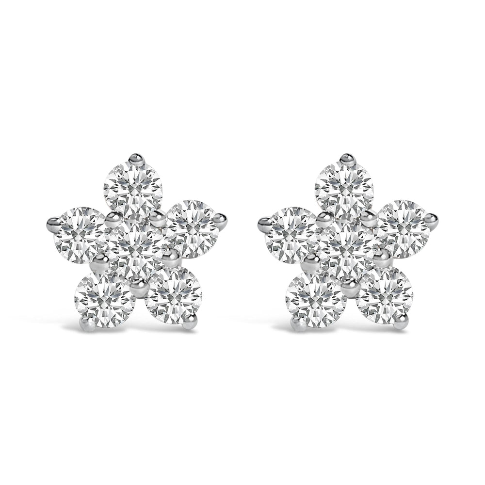 10K Gold 1/2 Cttw Lab Grown Diamond Star Stud Earrings