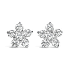 10K Gold 1/2 Cttw Lab Grown Diamond Star Stud Earrings