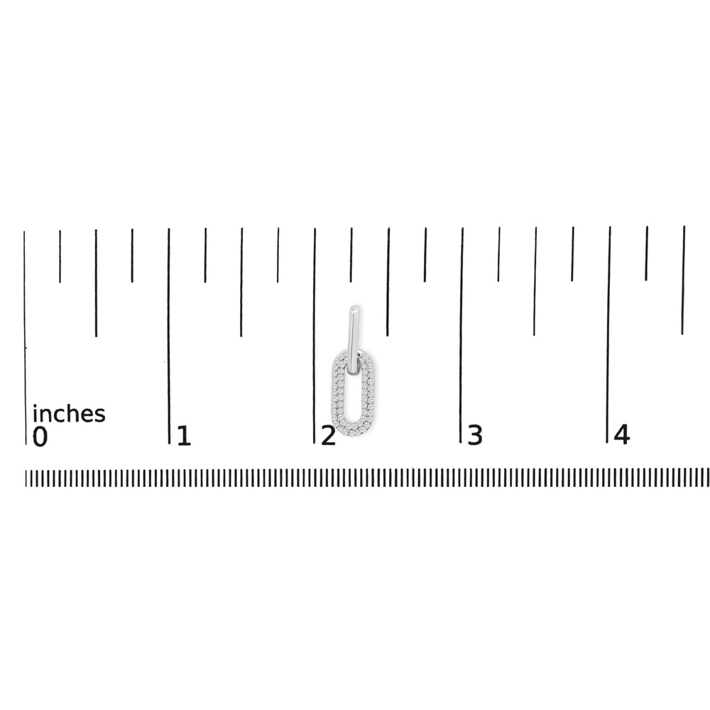 10K Gold 1/2 Cttw Lab Grown Diamond Dangling Paperclip Drop Earrings