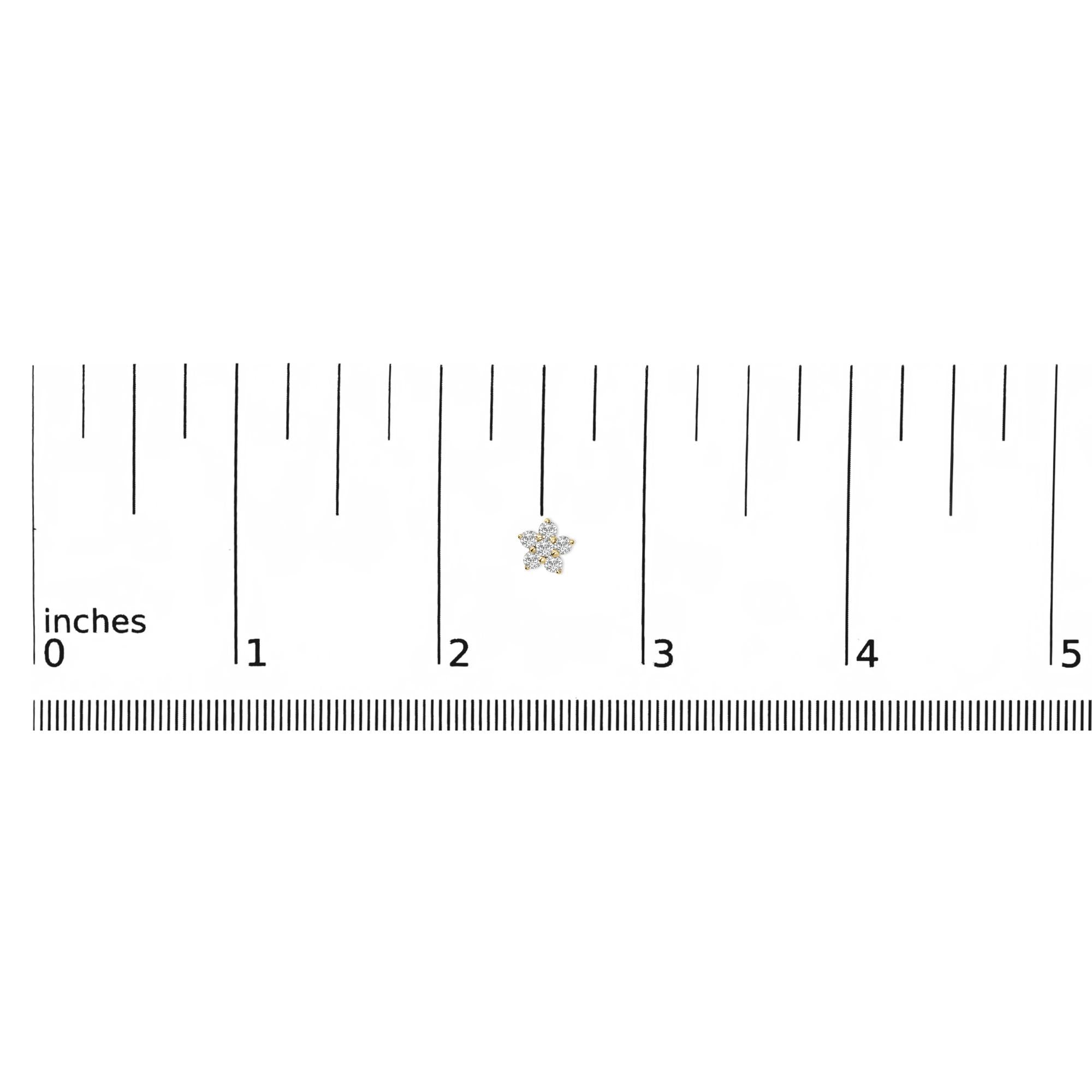 10K Gold 1/2 Cttw Lab Grown Diamond Star Stud Earrings