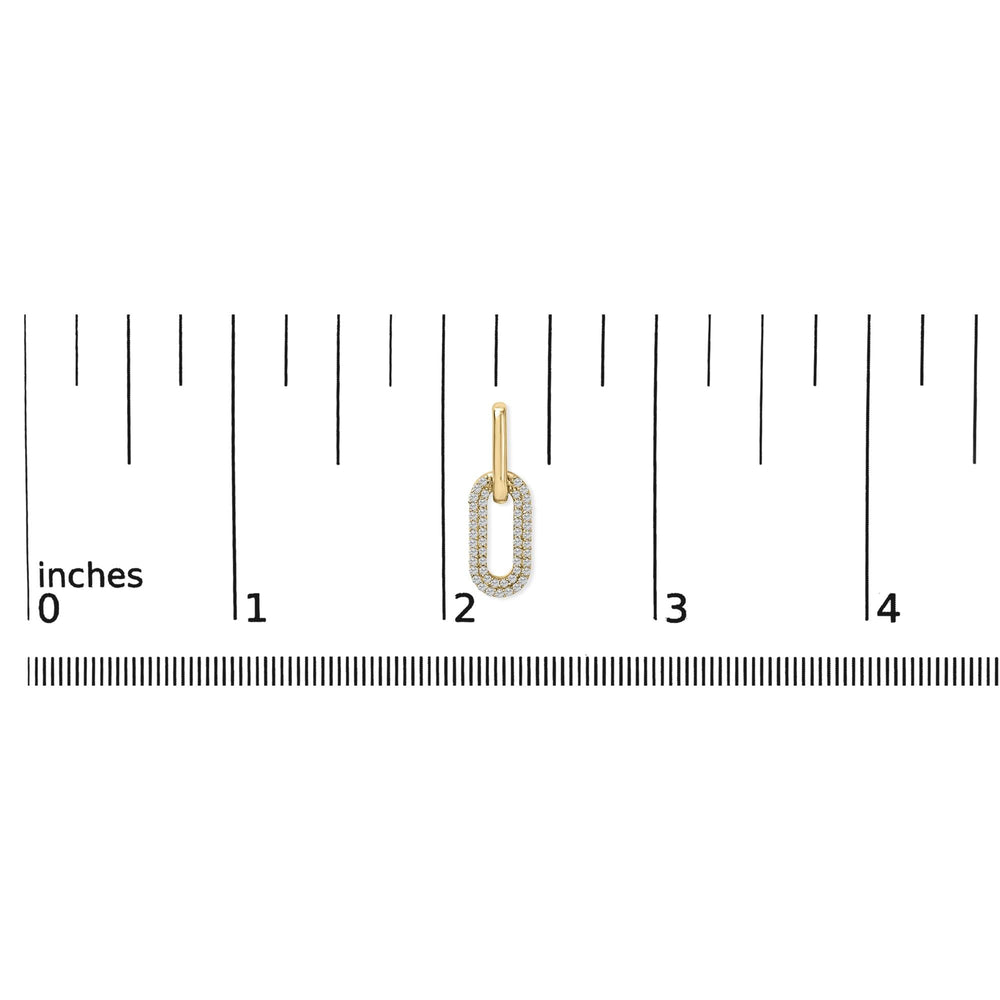 10K Gold 1/2 Cttw Lab Grown Diamond Dangling Paperclip Drop Earrings