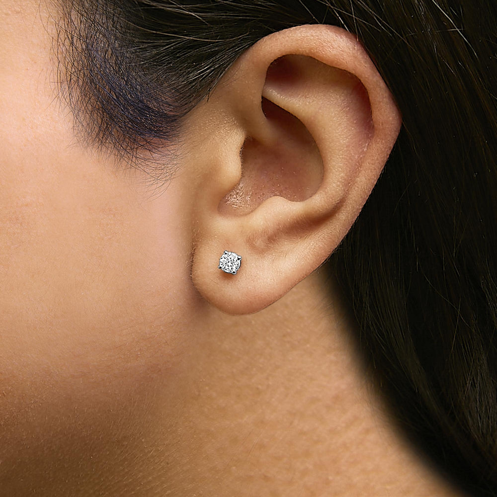 14K Gold 1/2 Cttw Lab Grown Diamond Solitaire Stud Earrings