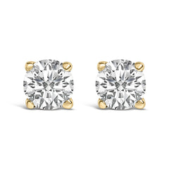 14K Gold 1/2 Cttw Lab Grown Diamond Solitaire Stud Earrings