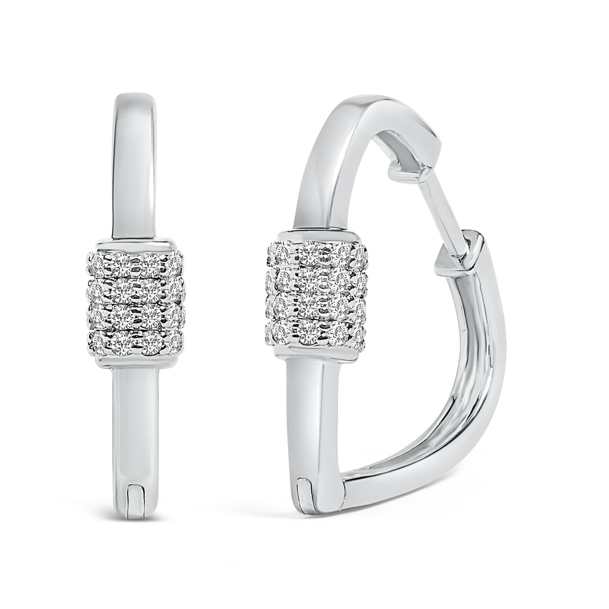10K Gold 3/8 Cttw Lab Grown Diamond Heart Shaped Huggie Hoop Earrings