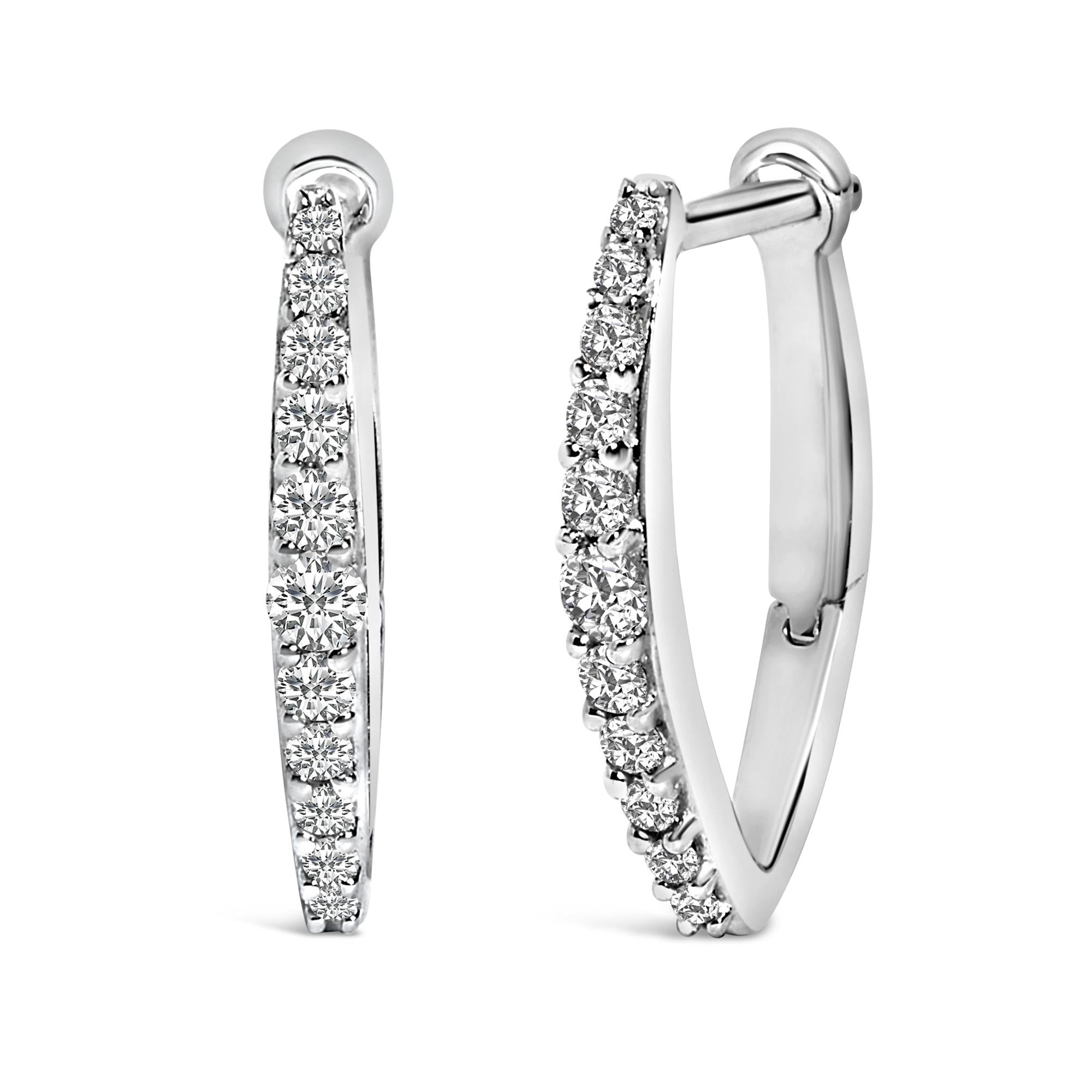 10K Gold 1/4 Cttw Lab Grown Diamond Heart Shaped Huggy Hoop Earrings