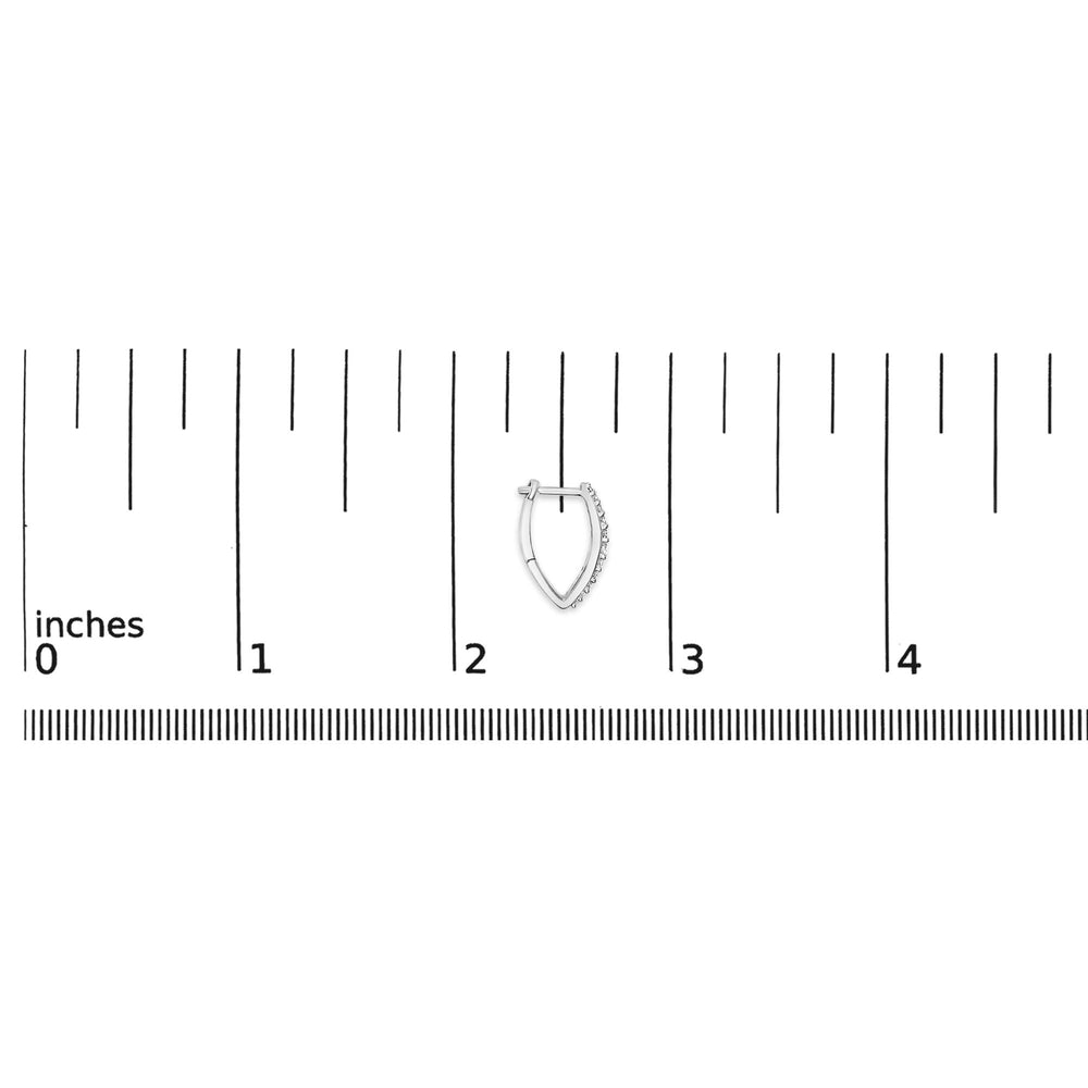 10K Gold 1/4 Cttw Lab Grown Diamond Heart Shaped Huggy Hoop Earrings