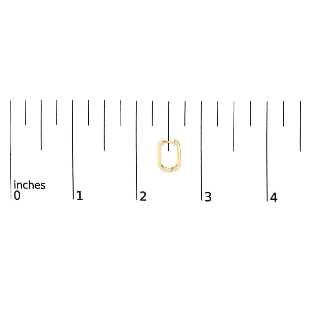 10K Gold 1/10 Cttw Three Stone Lab Grown Diamond Oval Huggies Hoop Earrings