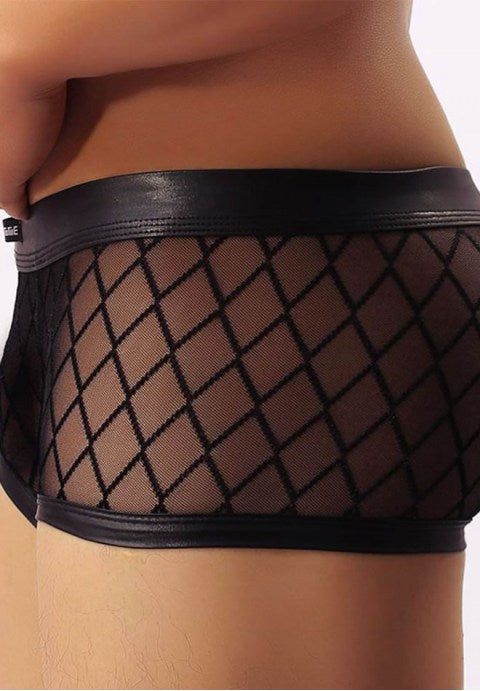 Mens Don't Say A Peep Black Hipster Panty