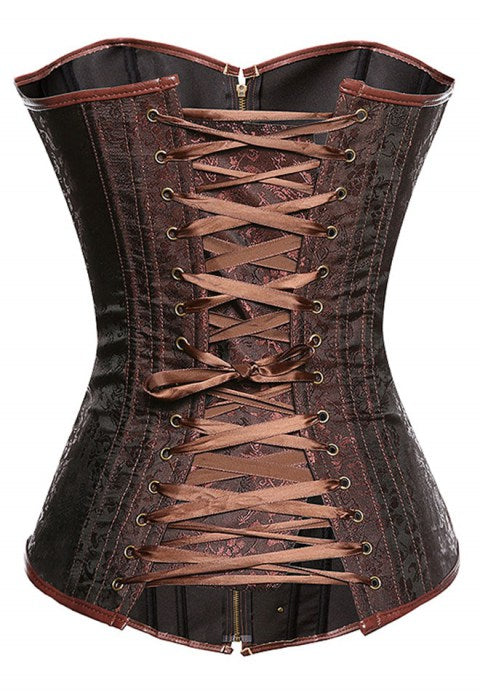 Stylish Streampunk Faux Leather Corset