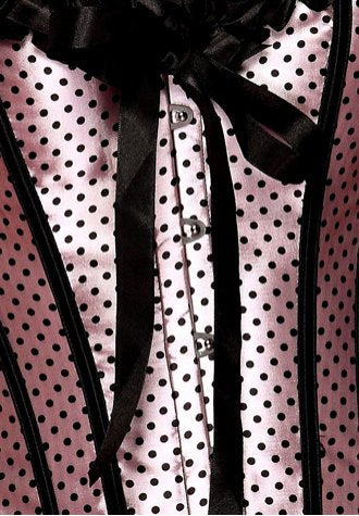 Pink Burlesque Polka Dot Corset