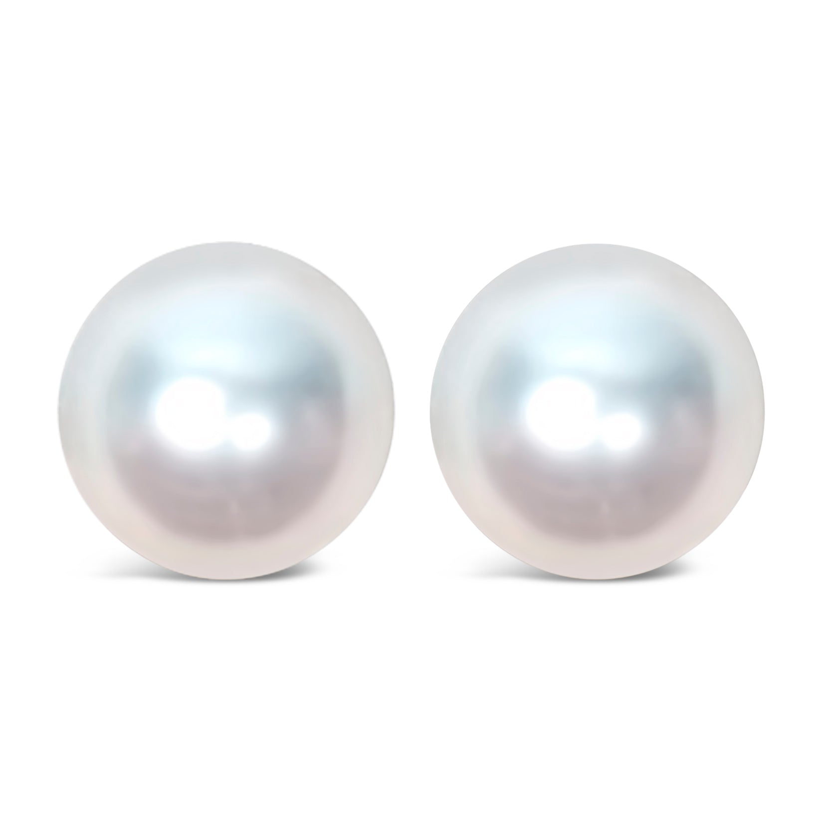 14K Yellow Gold 7-7.5MM Akoya Cultured Pearl Solitaire Stud Earrings