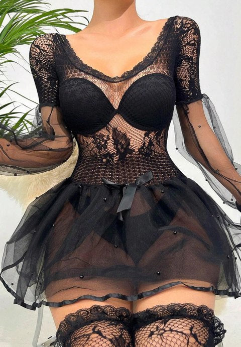 Innocent Look Lace Chemise Set