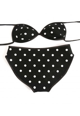 Rubber Polka Dot Bikini Set