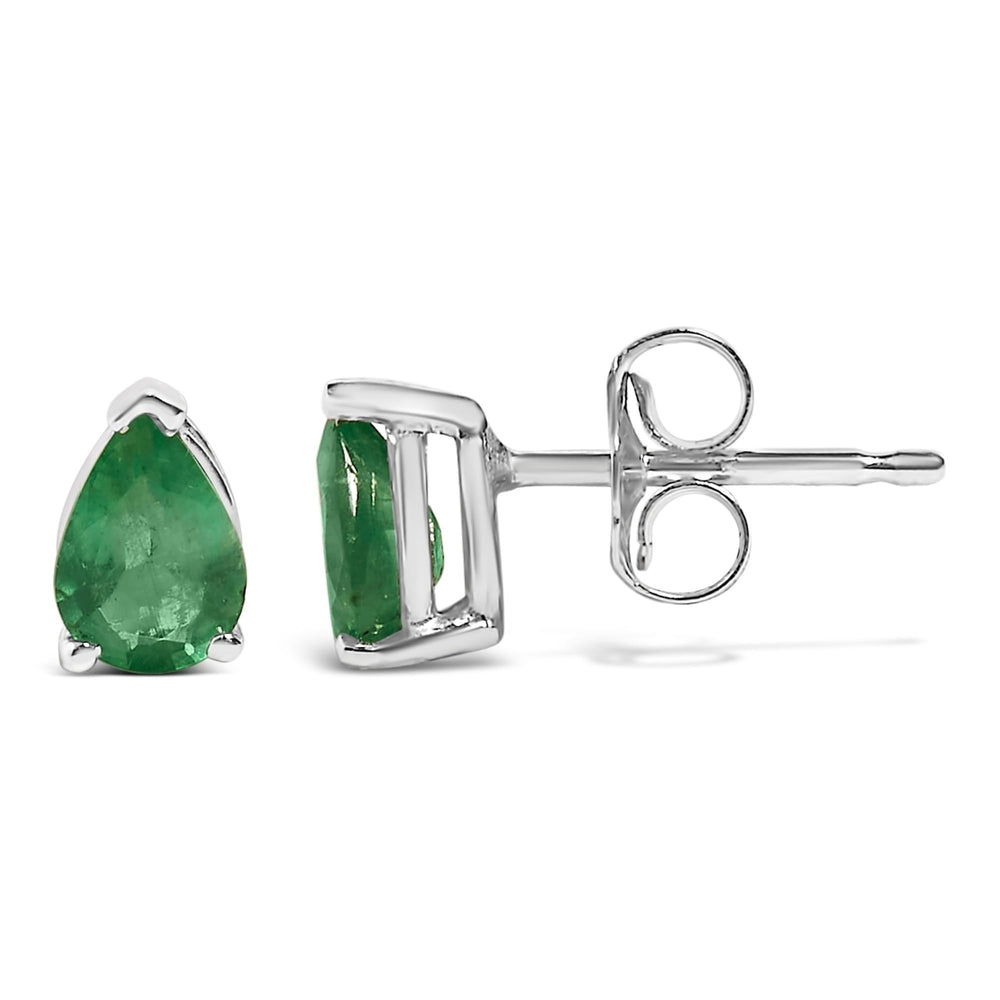 14K Gold 6x4MM Pear Shaped Gemstone Solitaire Stud Earrings