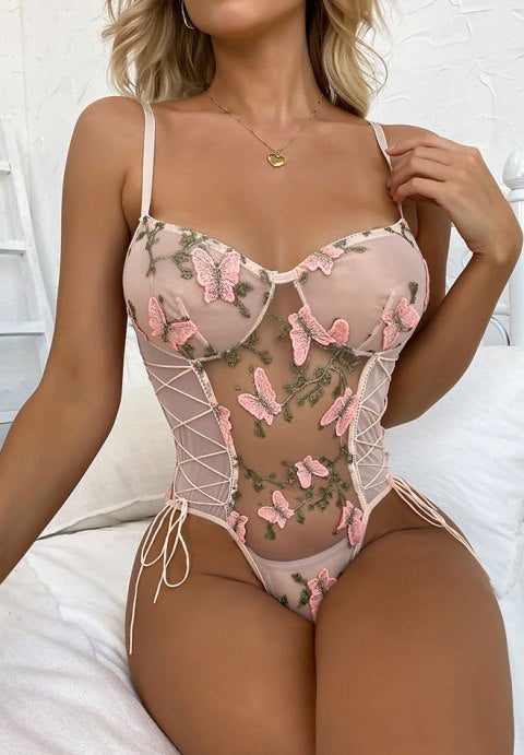 Mesh With My Heart Teddy Set