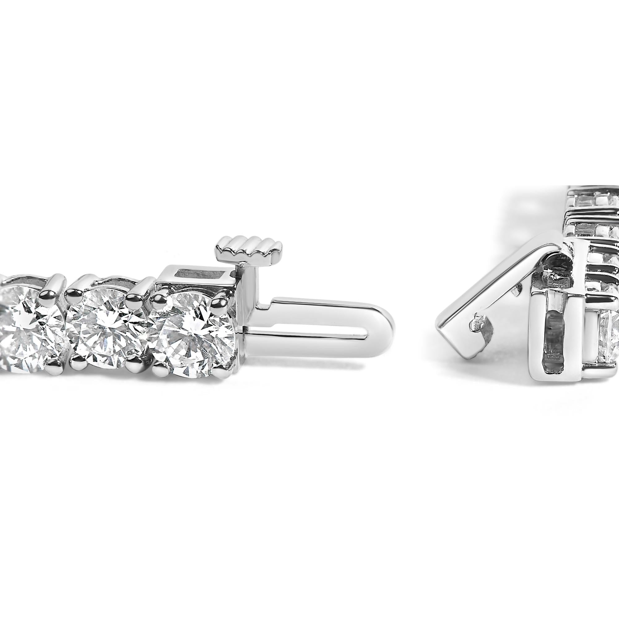 IGI Certified 14K White Gold 11.0 Cttw Lab Grown Diamond Tennis Bracelet