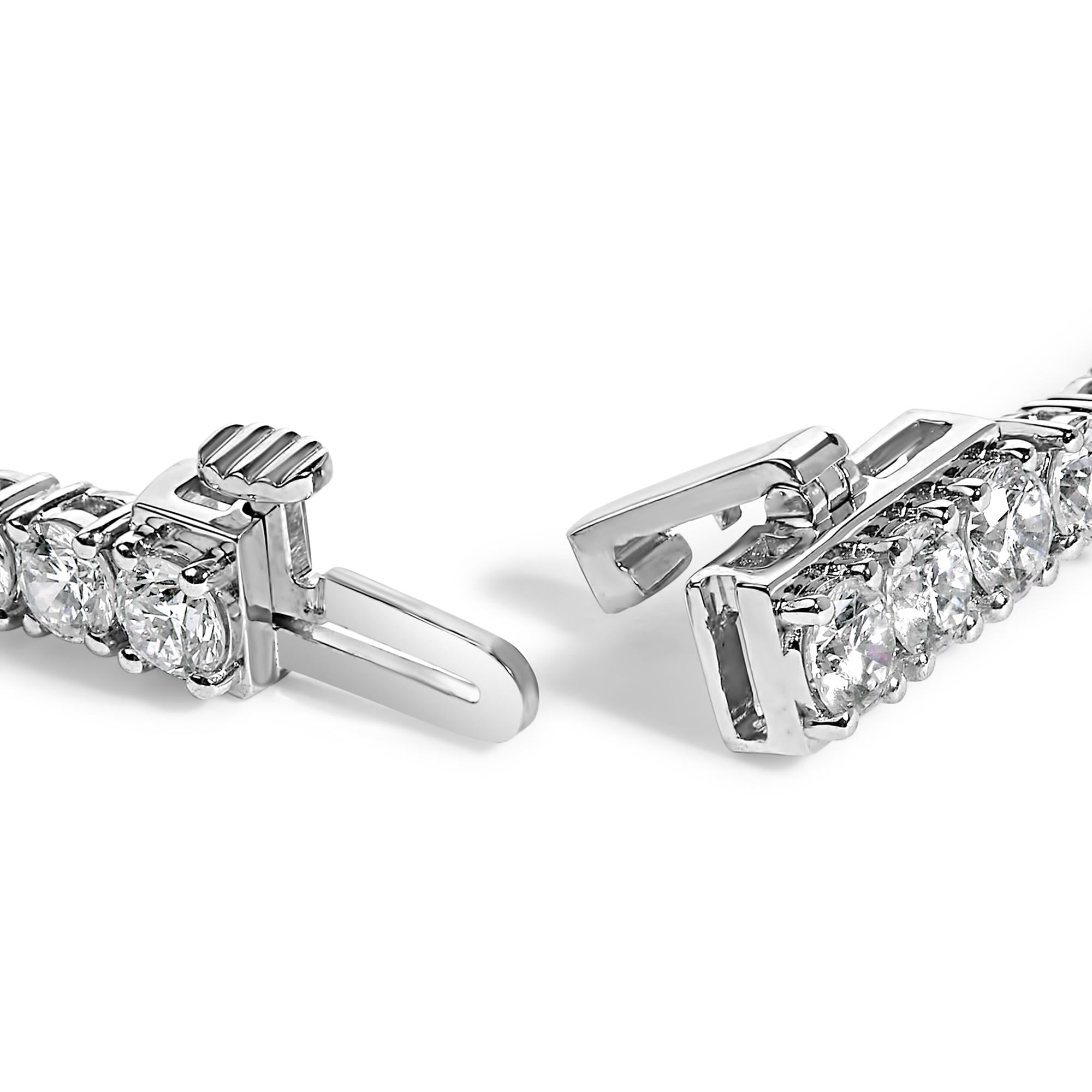 IGI Certified 14K White Gold 11.0 Cttw Lab Grown Diamond Tennis Bracelet