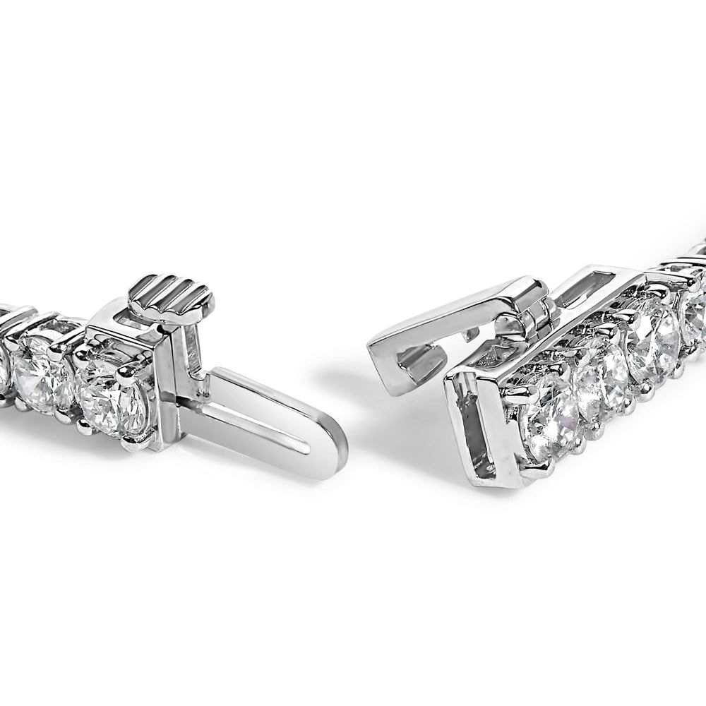IGI Certified 14K White Gold 11.0 Cttw Lab Grown Diamond Tennis Bracelet